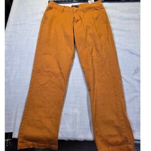 Volcom Chino Pants Burnt Orange Stretch Twill Straight Leg Size 24 B1111800